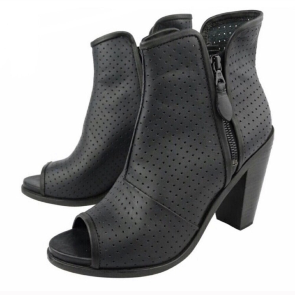 Rag & Bone Noelle Perforated Open Toe Double Zip